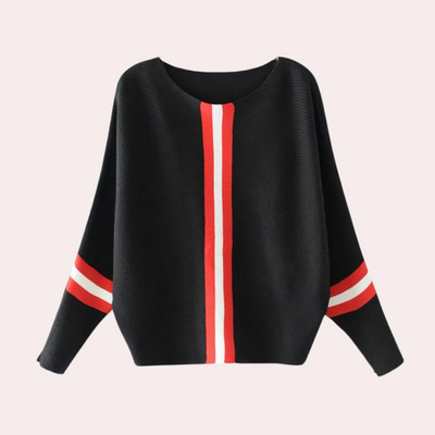 Karine - Modischer Damenpullover mit eleganten, minimalistischen Streifen