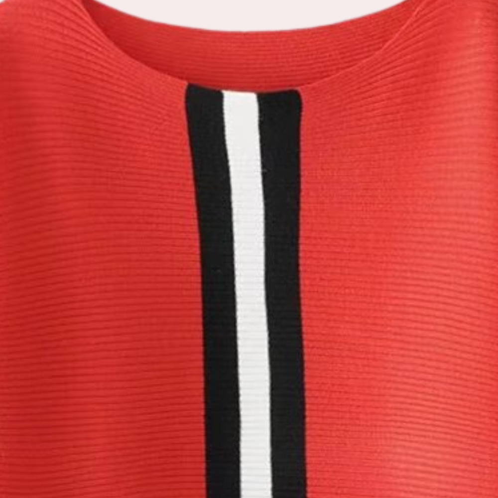 Karine - Modischer Damenpullover mit eleganten, minimalistischen Streifen