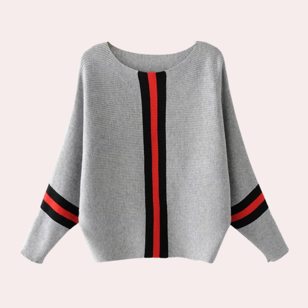 Karine - Modischer Damenpullover mit eleganten, minimalistischen Streifen