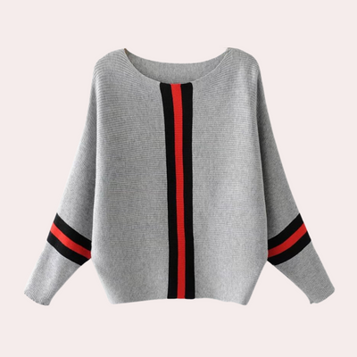 Karine - Modischer Damenpullover mit eleganten, minimalistischen Streifen