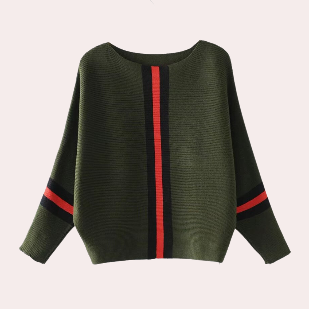 Karine - Modischer Damenpullover mit eleganten, minimalistischen Streifen