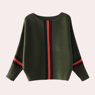 Karine - Modischer Damenpullover mit eleganten, minimalistischen Streifen