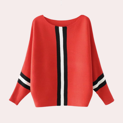 Karine - Modischer Damenpullover mit eleganten, minimalistischen Streifen