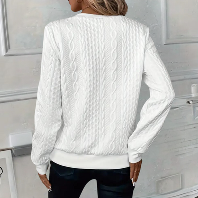 Anoushka - Luxuriöser, lässiger, strukturierter Pullover für Damen, perfekt für einen bequemen und stilvollen Look