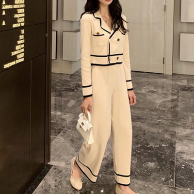 Polixeni - Luxuriöses 2-teiliges Strickoutfit für Damen für höchsten Komfort