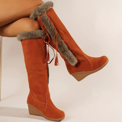 Gisella - Modische kniehohe Damenstiefel für den Winter
