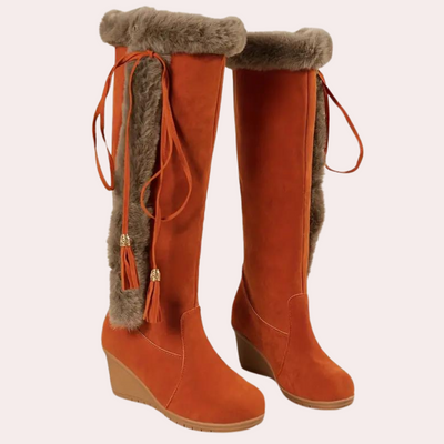 Gisella - Modische kniehohe Damenstiefel für den Winter