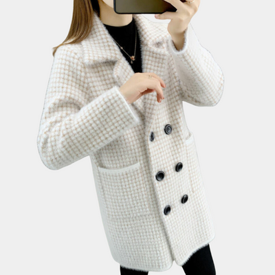 Karola - Eleganter mittellanger Damenmantel für einen raffinierten Look
