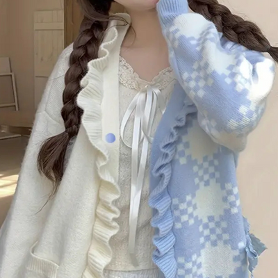 Aureliana - Trendy Colour Block Damen Strickjacke für einen eleganten Look