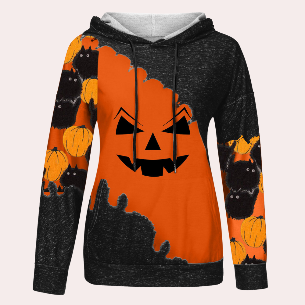 Elizabet - Spooktacular Modisches Damen Halloween Sweatshirt