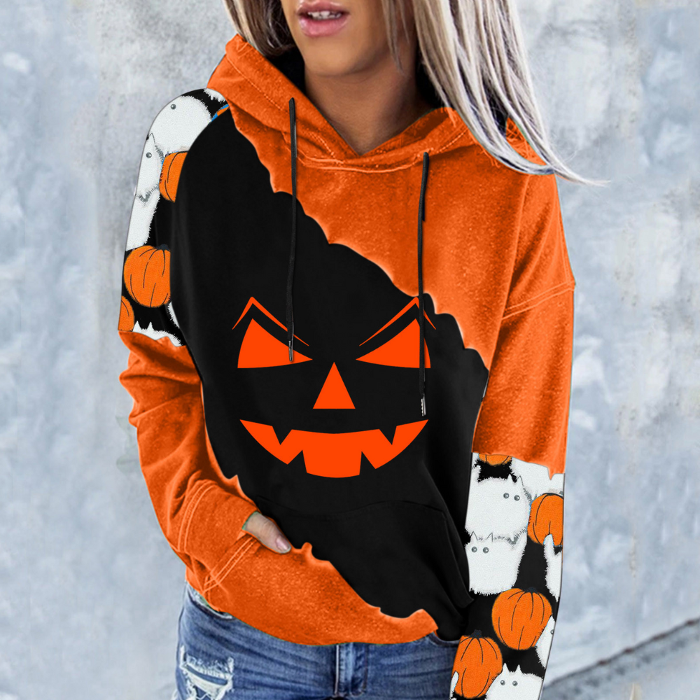 Elizabet - Spooktacular Modisches Damen Halloween Sweatshirt