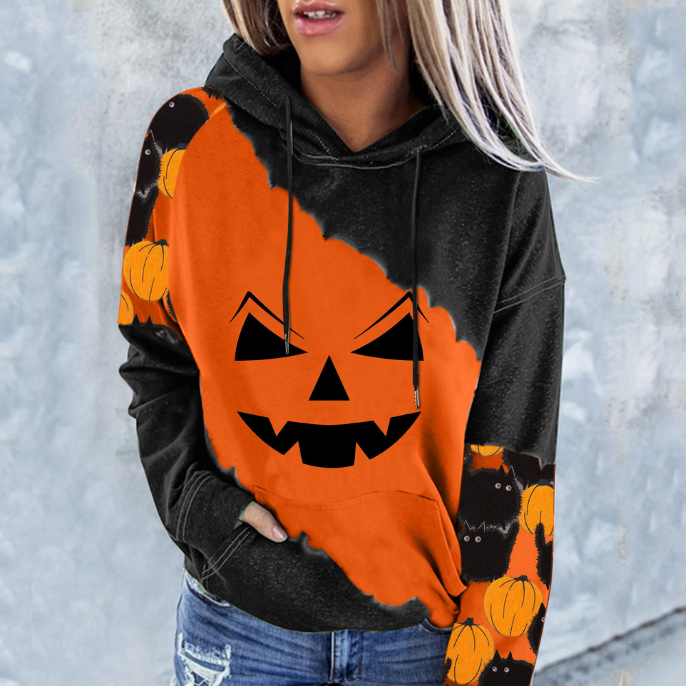 Elizabet - Spooktacular Modisches Damen Halloween Sweatshirt