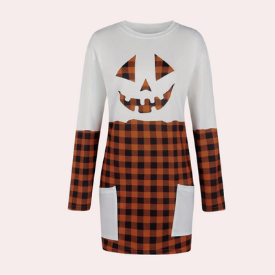 Kata - Stylischer Halloween-Pullover in Übergröße für Damen