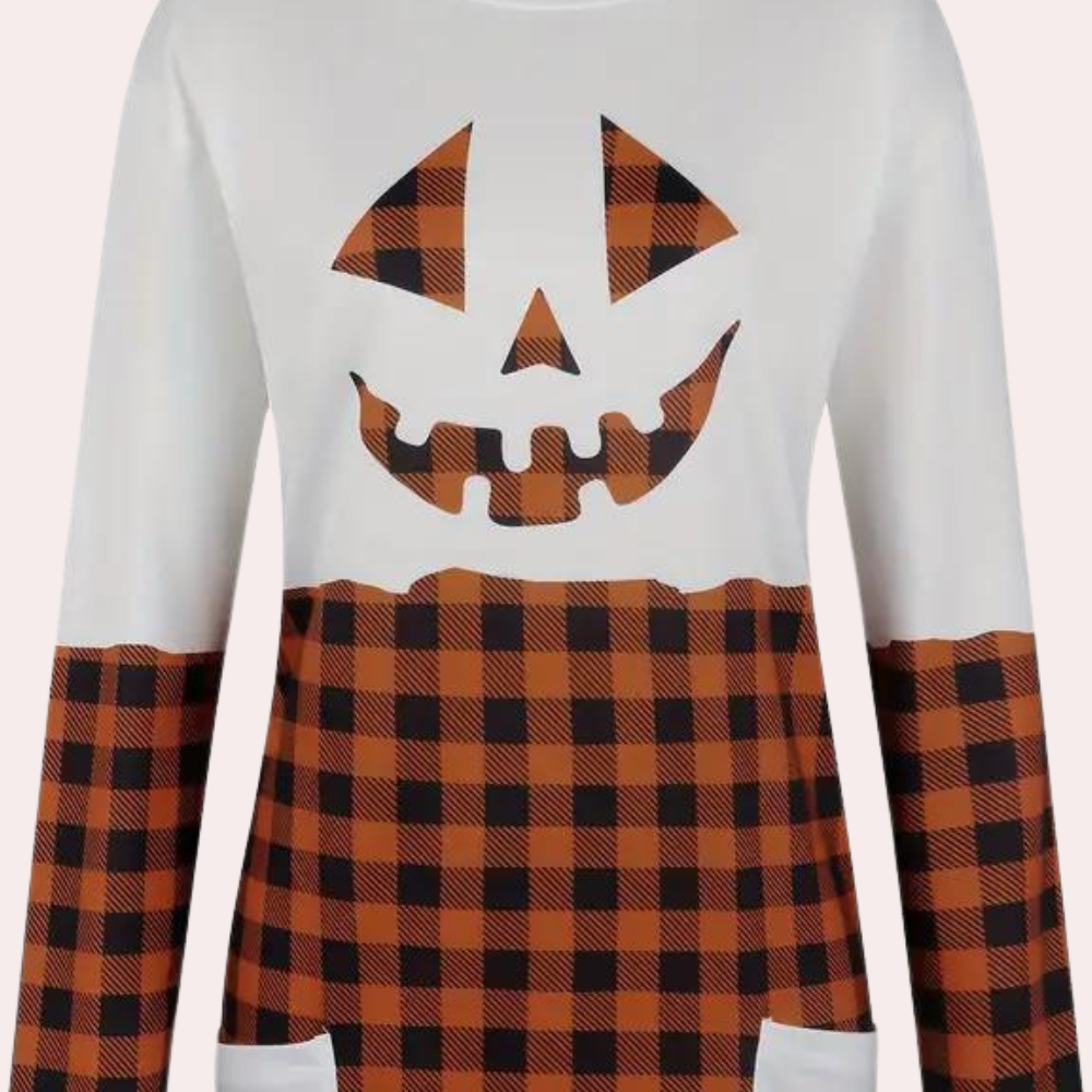 Kata - Stylischer Halloween-Pullover in Übergröße für Damen