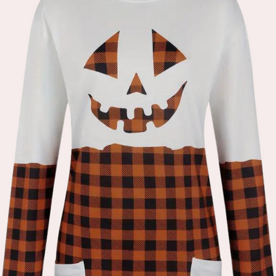 Kata - Stylischer Halloween-Pullover in Übergröße für Damen