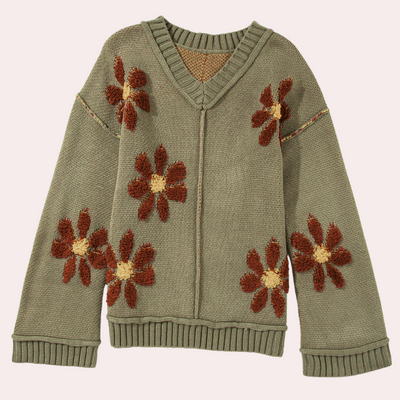 Honoria - Eleganter geblümter Pullover für Damen