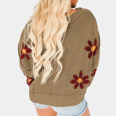 Honoria - Eleganter geblümter Pullover für Damen