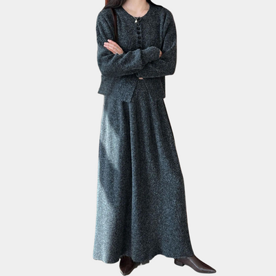 Kalea - Kuscheliges Strickset für Damen mit Rock