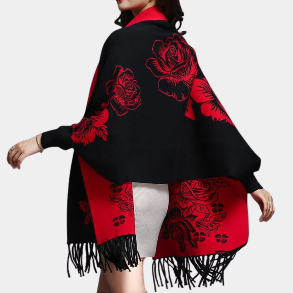 Schimmernde Damen Strickjacke mit schicker Quaste