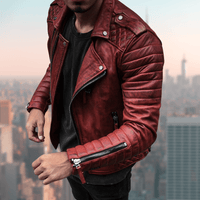 Die stylische und einzigartige Lederjacke - JACK in Rot