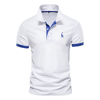 T-SHIRT POLO LÄSSIG in Weiß