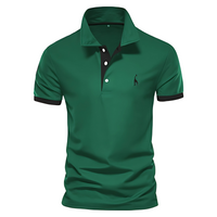 T-SHIRT POLO LÄSSIG in Grün