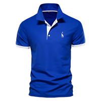 T-SHIRT POLO LÄSSIG in Blau