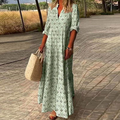 Fudus | Weinlese Boho Maxi Kleid