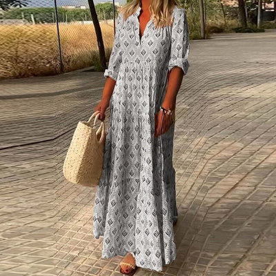 Fudus | Weinlese Boho Maxi Kleid