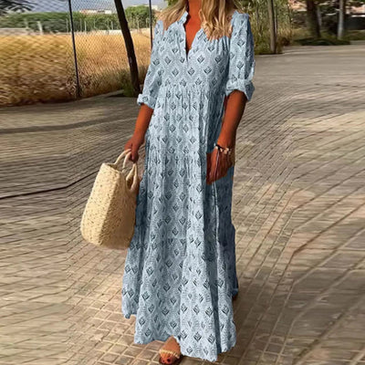 Fudus | Weinlese Boho Maxi Kleid