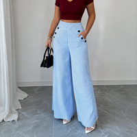 Bellagio™ Palazzo-Hose mit Schneiderkunst-Passform und Natürlicher Eleganz in Hellblau