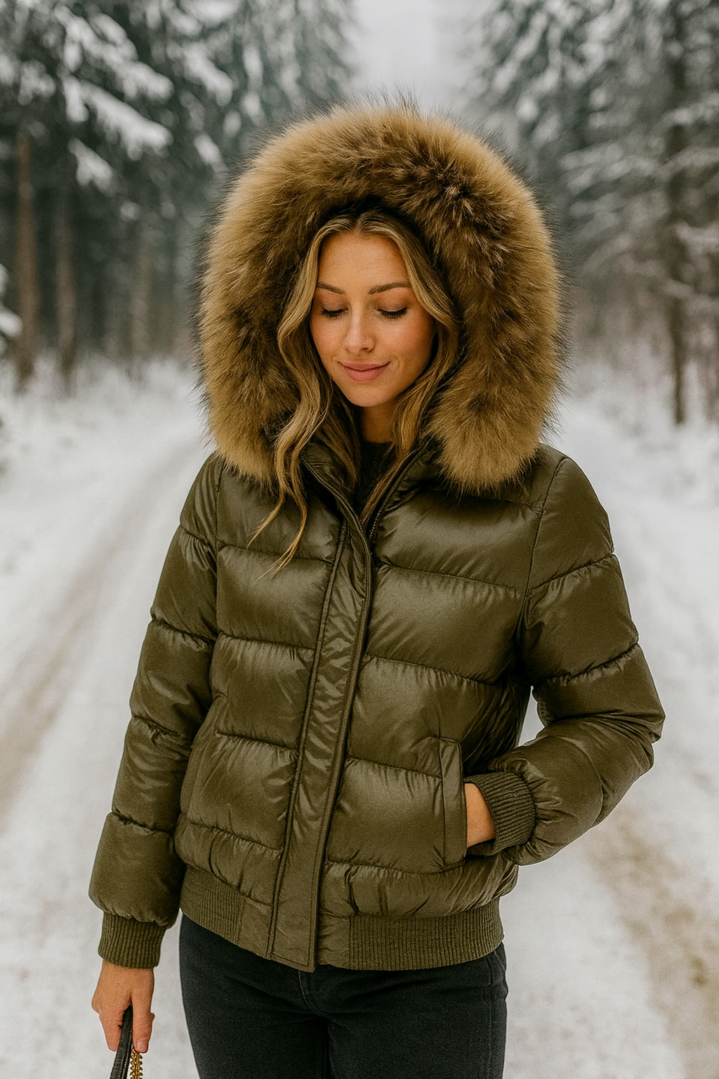 Romantza- Damenjacke mit Kapuze und Taschen