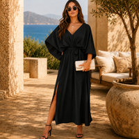 Maren | Leichtes Maxikleid für Sommertage in Schwarz