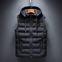 GRIFFINE – Ärmelose Outdoor-Jacke in Schwarz