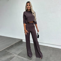 Julia - Elegantes Zweiteiliges Set in Kastanie
