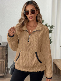 Marlene | Flauschiger Kuscheliger Pullover in Khaki