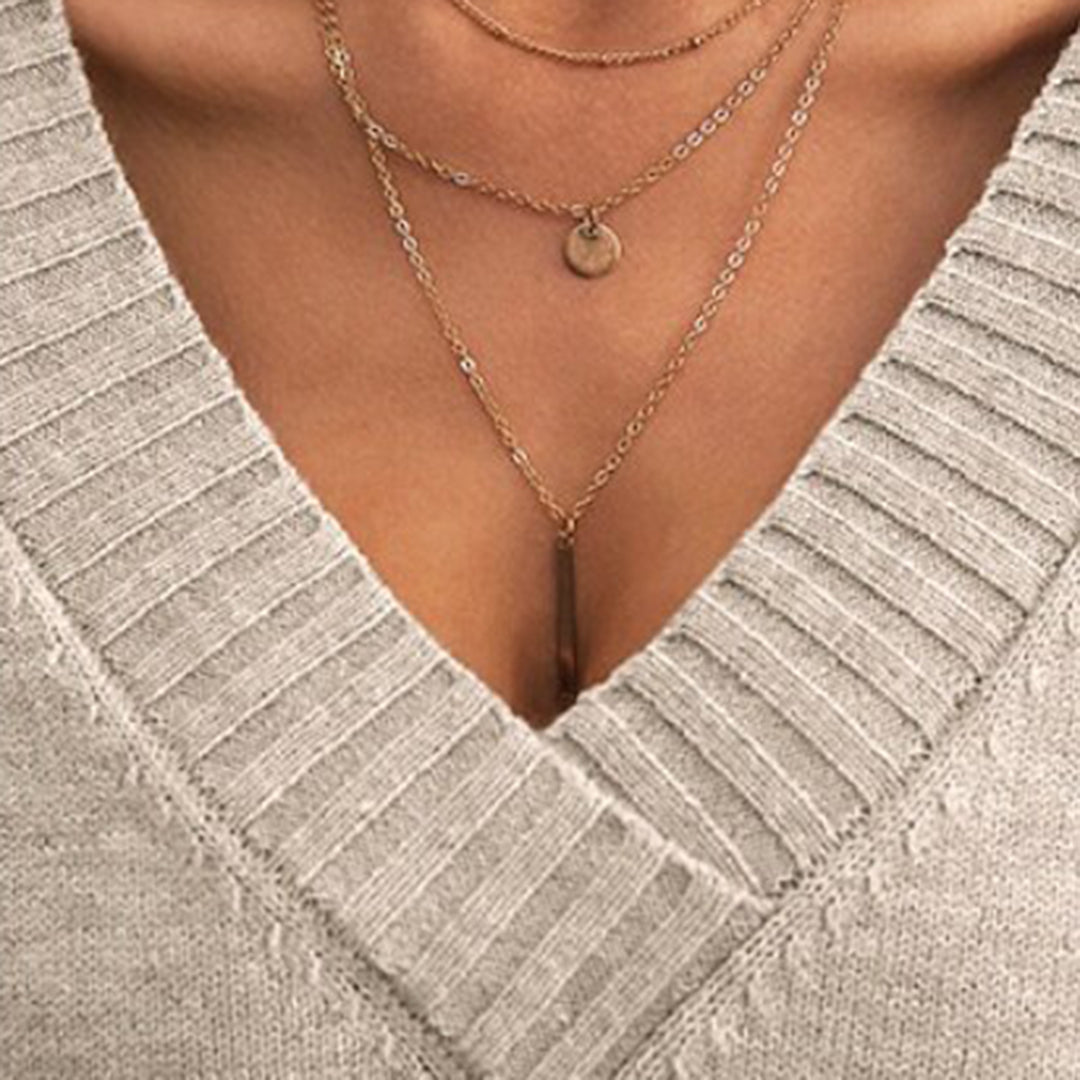 JOELLE - Stylischer Pullover mit V-Ausschnitt für die Freizeit