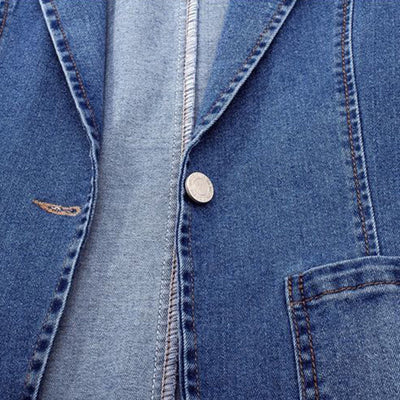 Sidney - schmale jeansjacke mit einem knopf