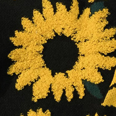 ILARIA - Trendiger Strickpullover mit strahlendem Sonnenblumen-Muster