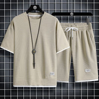 Cole | Waffelstrick Freizeit- & Sportset in Khaki