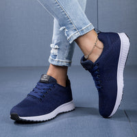 Bequeme Damensneaker mit atmungsaktivem Design in Blau