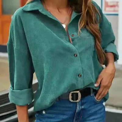 Fudus | Weiches Cord Button up Hemd Für Damen