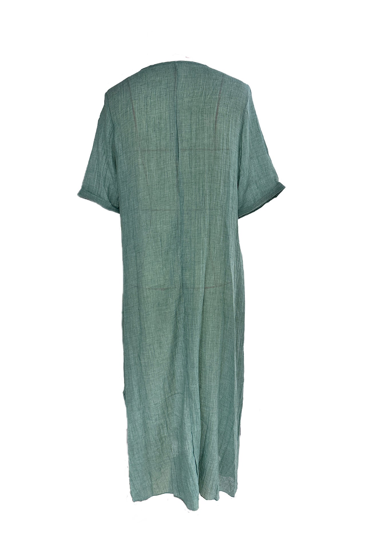 Fudus | Leinen V-ausschnitt Midi Kleid