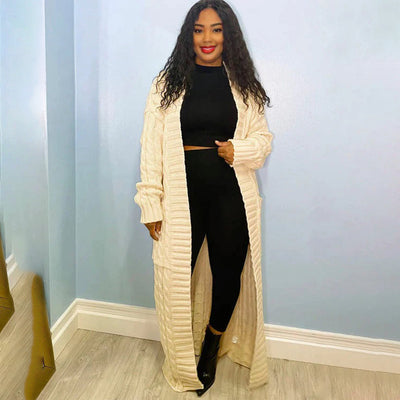 Lange Strickjacke für Damen