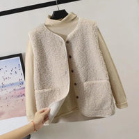 Damen Ärmellose Winterweste Warm Gemütlich Stylisch für Kalte Tage in Beige