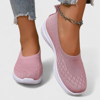 Damen Ballerinas Schwarz mit Orthopädischer Fußbettunterstützung – Bequeme Slip-On Ballerina Schuhe für Sommerkomfort in Rosa