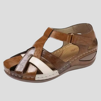 Damen Orthopädische Sandalen mit Arch Support und Geschlossener Front für Sommerkomfort in Braun
