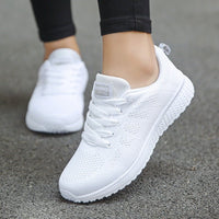 Damen Orthopädische Sneaker mit Schnürsenkel und Arch Support für Komfort und Stil in Weiß
