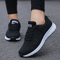 Damen Orthopädische Sneaker mit Schnürsenkel und Arch Support für Komfort und Stil in Schwarz