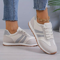 Damen Orthopädische Sneaker mit Schnürsenkeln und Gedämpfter Einlegesohle für Ergonomischen Komfort in Grau